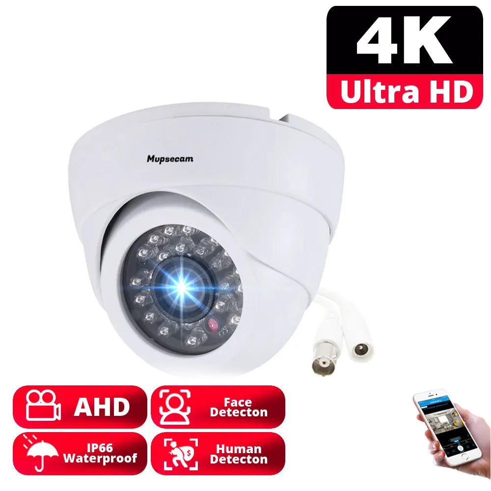 Cámara domo analógica de seguridad CCTV 4K BNC para exteriores, impermeable, detección facial, AHD, DVR, sistema de videovigilancia, 8MP, XMEYE, 5MP