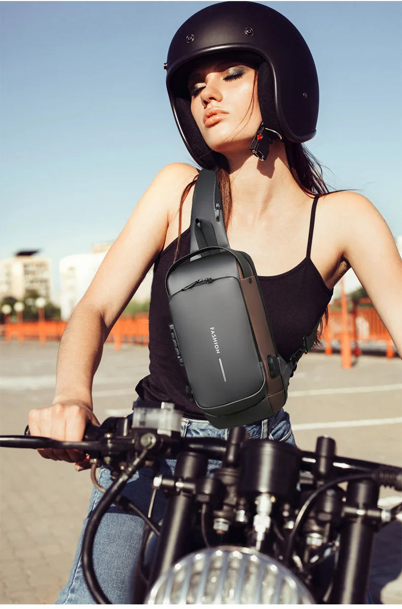 Bolso cruzado de cuero PU para hombre, bandolera clásica antirrobo, bolso de pecho multifuncional, nueva marca de diseñador