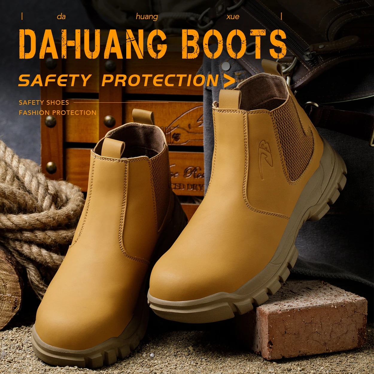 Botas de trabajo de seguridad impermeables para hombre, zapatos con punta de acero, botas tácticas de senderismo y aventura al aire libre, antiimpacto y antipinchazos