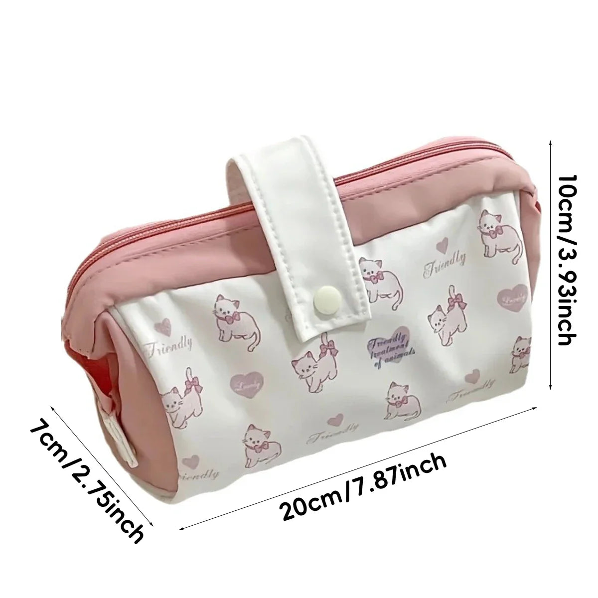 Estuche para lápices Modular con estampado de perro, multicapa, estilo Ins, gran capacidad, ecológico, organizador de papelería para estudiantes y bolsa de maquillaje