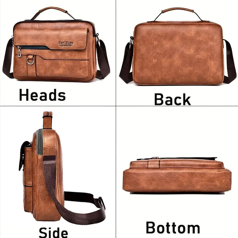 Bolso de hombro de estilo neutro para hombres y mujeres, adecuado para viajes de negocios y fotografía de material de PU.