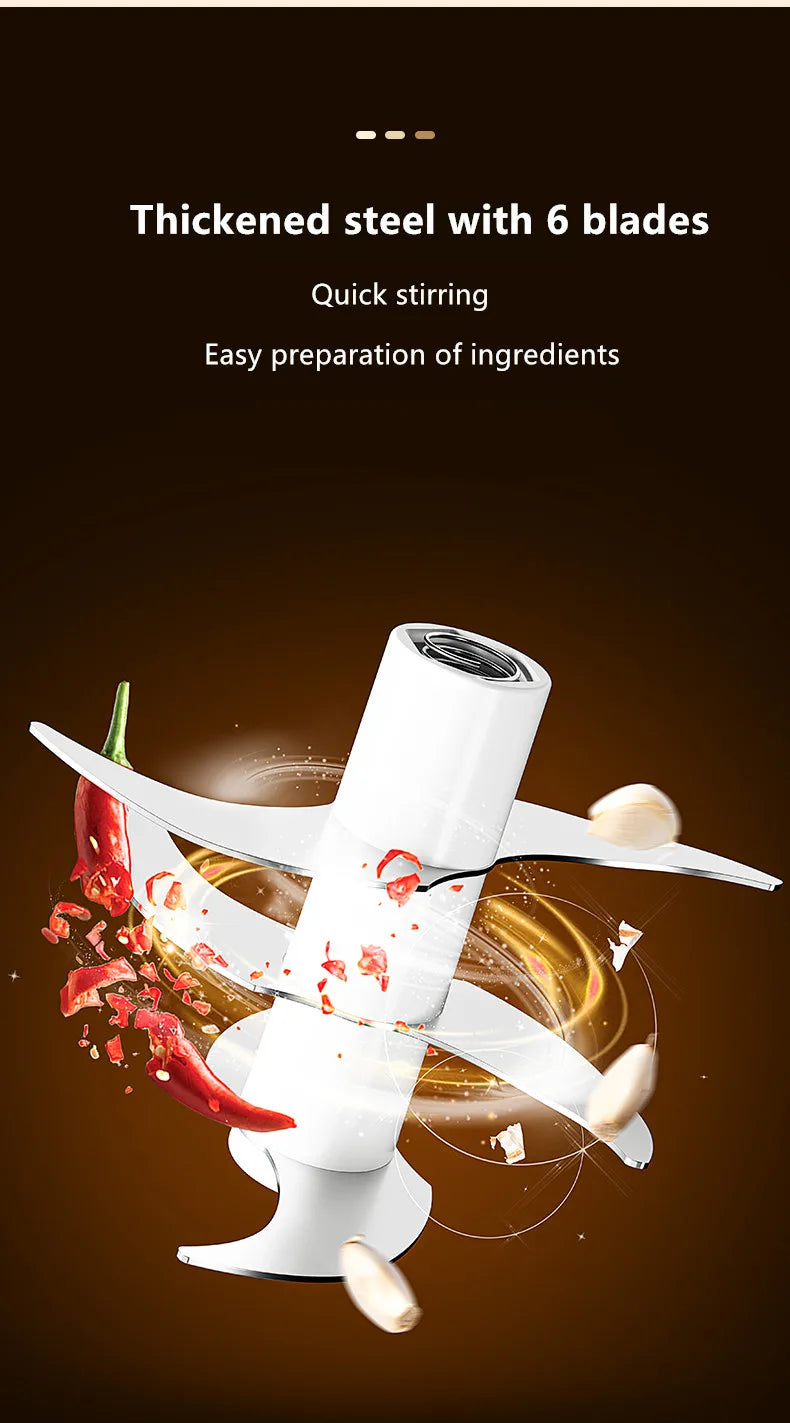 Máquina eléctrica de puré de ajo, Mini prensa de ajo inalámbrica, máquina automática de agitación y pelado, extractor de ajo de cocina