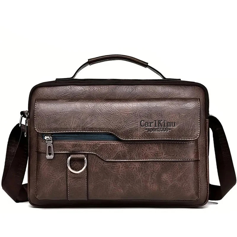 Bolso de hombro de estilo neutro para hombres y mujeres, adecuado para viajes de negocios y fotografía de material de PU.
