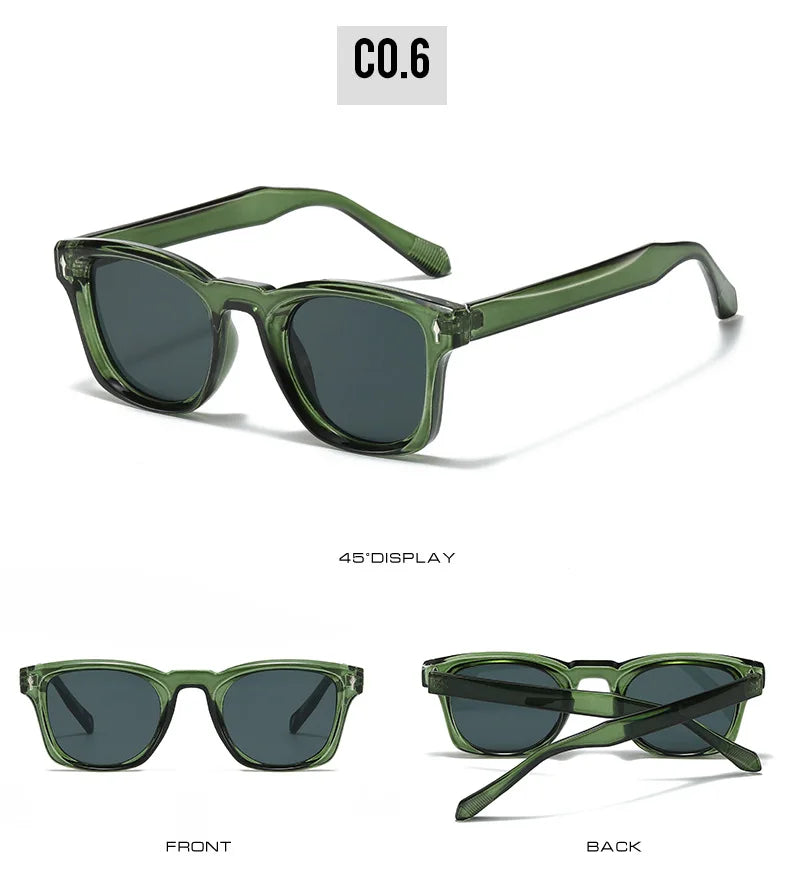 2025 Nuevas gafas de sol cuadradas para hombres Arrove Docration Fashion Simplify Gafas de sol unisex UV400 Adecuado para una escena versátil