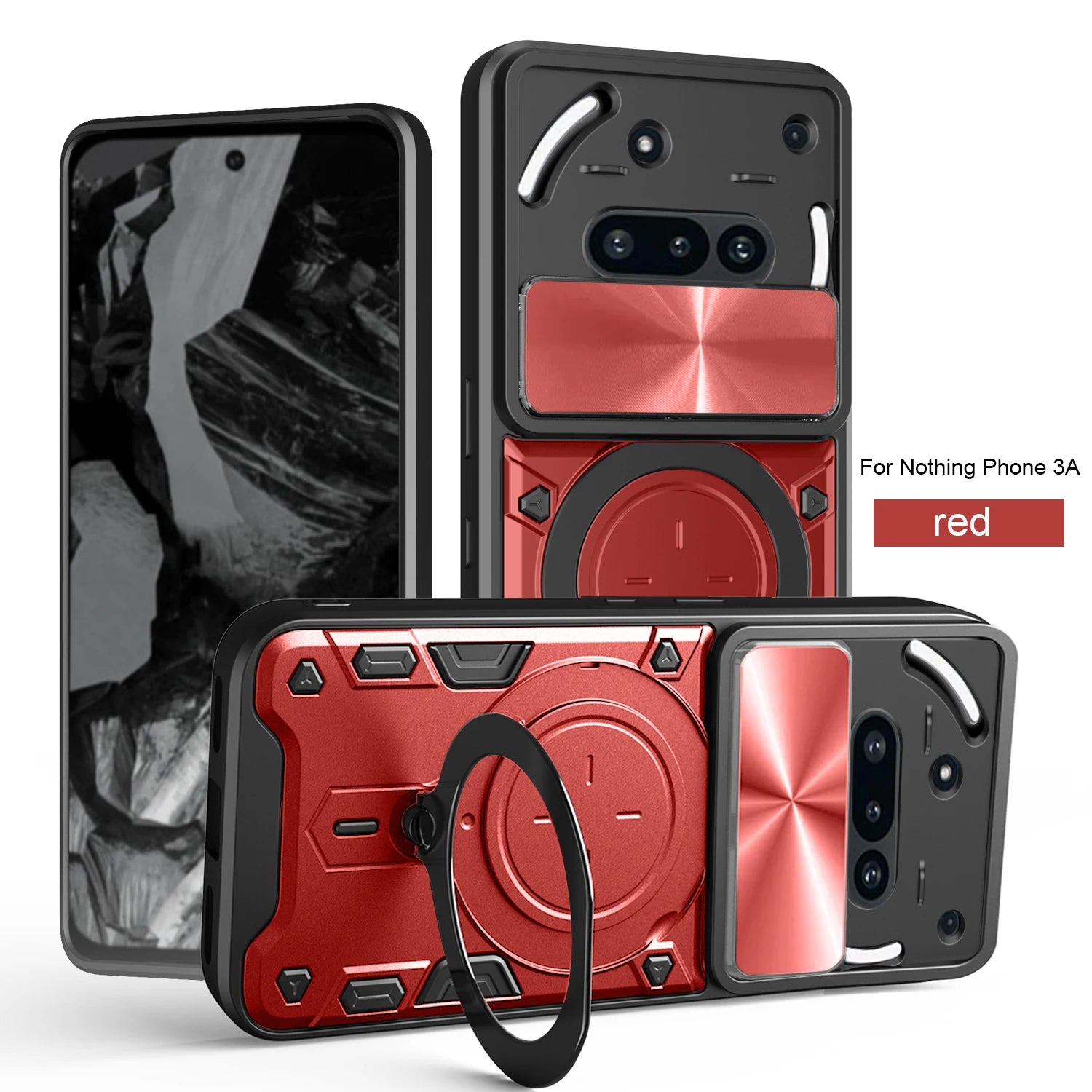 Funda protectora para nada teléfono 3a, funda con soporte de anillo, protección de lente, Fundas Coque Capa