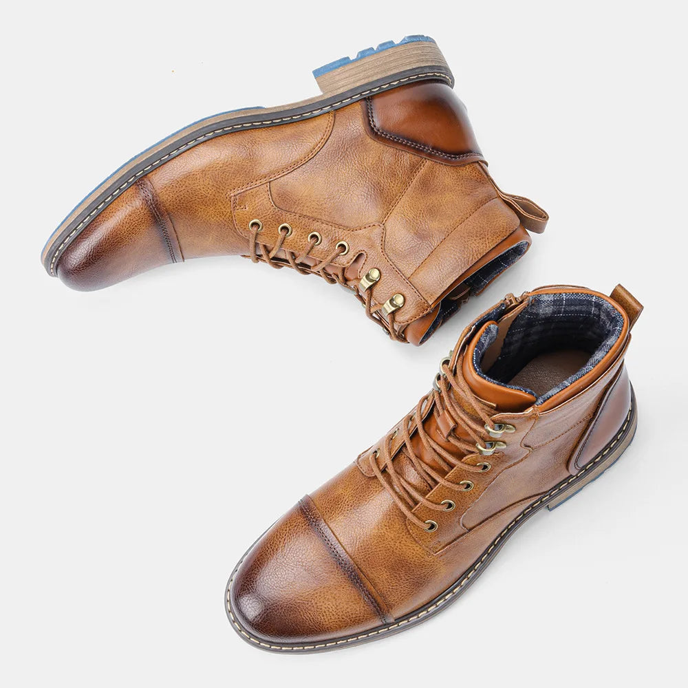Talla 7-13 Botines para hombre Botas de cuero para hombre Bota de marca para hombre # AL605