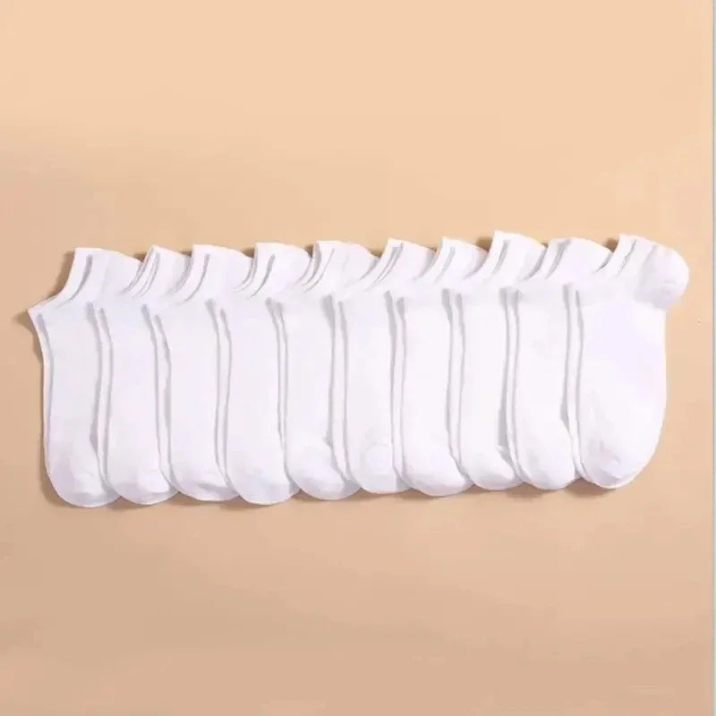 10/20 pares de calcetines náuticos informales Unisex de Color liso, finos, transpirables, cómodos, antiolor, absorbentes del sudor, calcetines tobilleros de corte bajo para hombres y mujeres