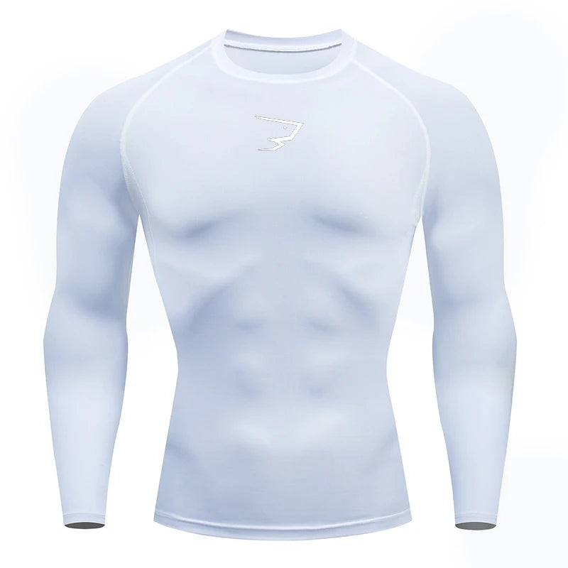 Camiseta de compresión para correr para hombre, camisetas deportivas de manga larga, camisetas deportivas para gimnasio, chándal para correr para hombre, camisetas atléticas para hombre