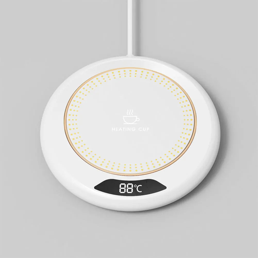Calentador de tazas de café USB, calentador de bebidas eléctrico con 3 ajustes de temperatura, placa calentadora de café para café caliente, té y leche