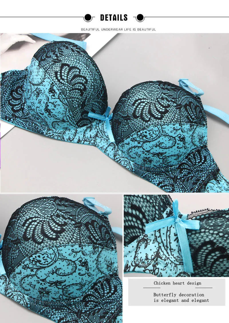 Neell-Conjunto de sujetador de realce sin costuras para mujer, ropa interior de 3 piezas, copa BCDEF, Beige, negro, azul, morado, rojo, blanco, lencería de talla grande