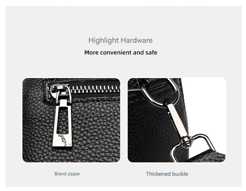 Bolso cruzado para mujer, diseño de moda espacial múltiple, gran capacidad, Material PU, bolso de hombro ligero
