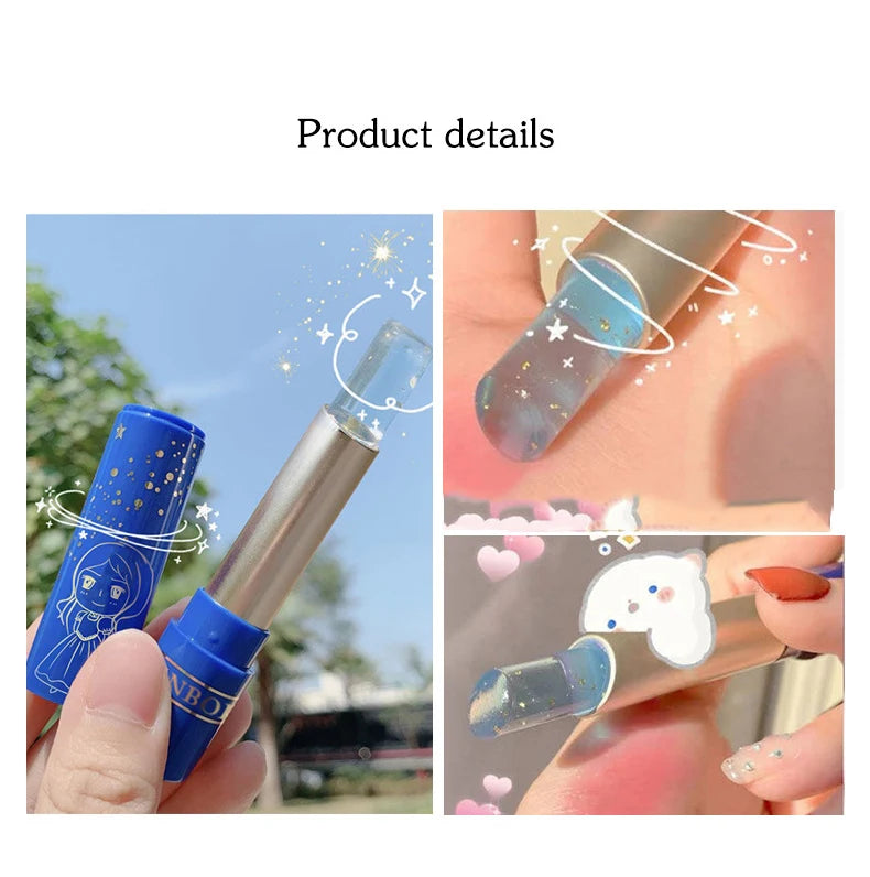 Brillo de labios de doble Color, bálsamo labial hidratante, gelatina decolorante, resistente al agua, antigrietas, cuidado de los labios, cosméticos para estudiantes, lápiz labial