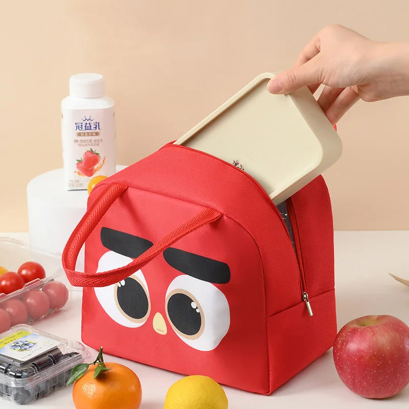 Bolsas de almuerzo térmicas de animales de dibujos animados para niños con envío gratis, bolsas aislantes de almacenamiento para niños y niñas, fiambrera Banto