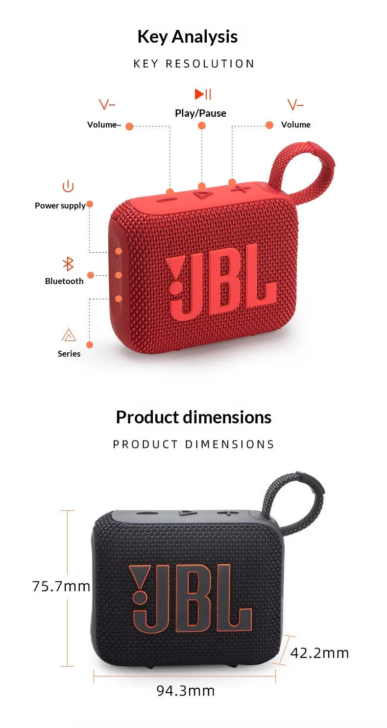 Altavoces de escritorio JBL Go 4 de lujo y elegantes, apariencia exquisita, sistema de sonido de calidad para el hogar y la oficina, para el uso diario.
