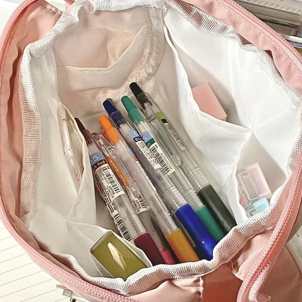 Estuche para lápices Modular con estampado de perro, multicapa, estilo Ins, gran capacidad, ecológico, organizador de papelería para estudiantes y bolsa de maquillaje