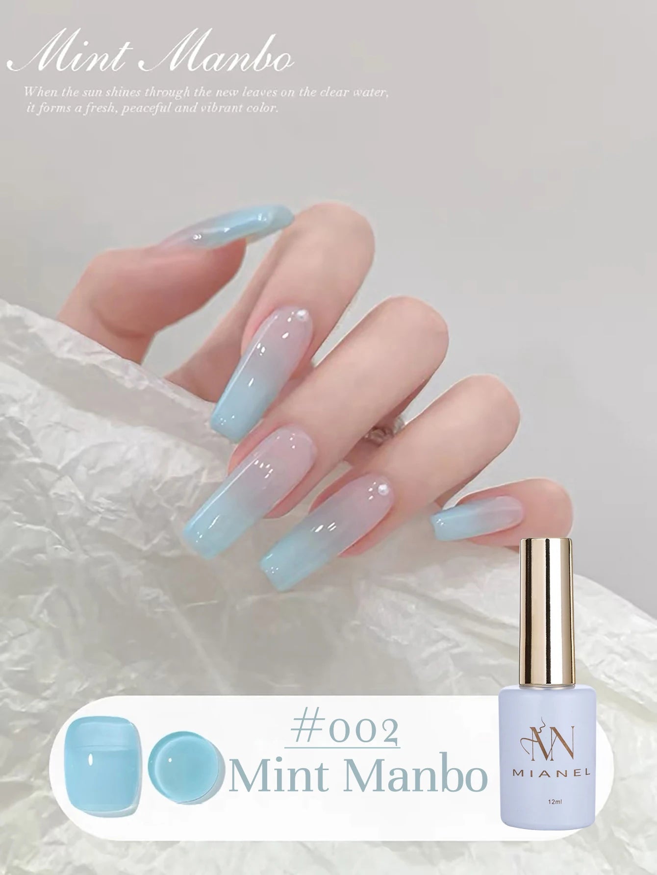 Esmalte de Uñas en Gel MIANEL Colorful Rock Slice, Amarillo Lechoso-Blanco Brillante, Crema Blanca, Efecto Leche Huhu Dopamina, 12ml, 1-6 Unidades