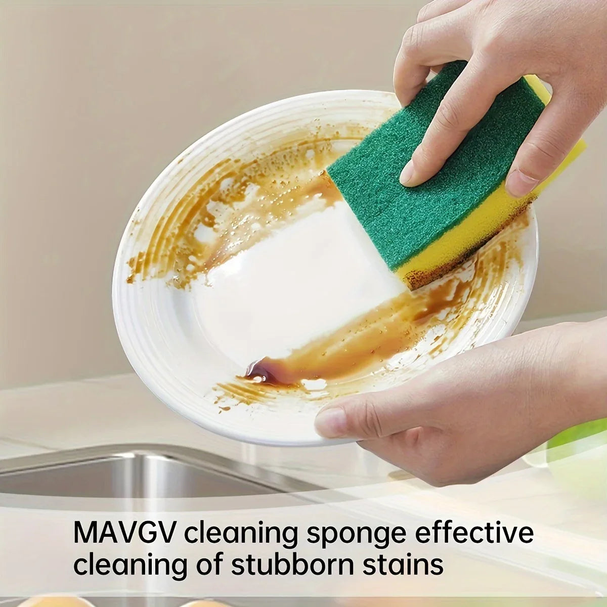 20 piezas estropajos de doble cara, esponja de cocina, almohadillas para fregar platos, olla, tazón, herramientas de limpieza del hogar