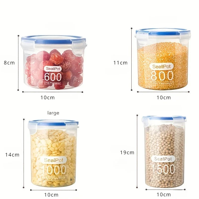 Tanque de almacenamiento de granos, caja de almacenamiento de granos de plástico, tarro de almacenamiento de alimentos, contenedor hermético, organizador de cocina para el hogar, 1 ud.