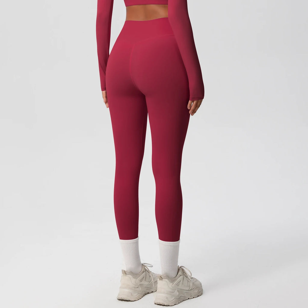 Mallas de Yoga de cintura alta para mujer, mallas con sensación desnuda, Fitness, correr, pantalones de Yoga, mallas ajustadas de gimnasio energético, mallas de entrenamiento informales