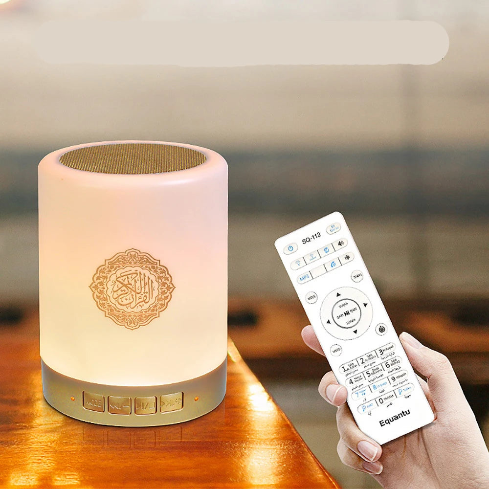 Azan-luz nocturna musulmana, Corán, portátil, inalámbrico, Caixa De Som, Altavoz Bluetooth, caja De sonido De música, lámpara sagrada Blutooth, Mini deflector