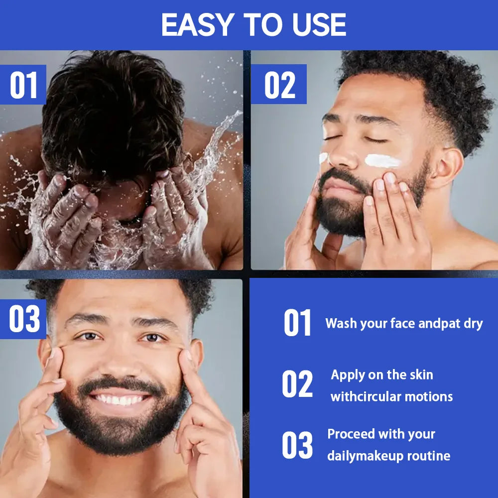 Crema facial de colágeno y Retinol para hombre, cuidado de la piel, hidratante, iluminador, antienvejecimiento, crema facial hidratante, eliminador de arrugas, colágeno