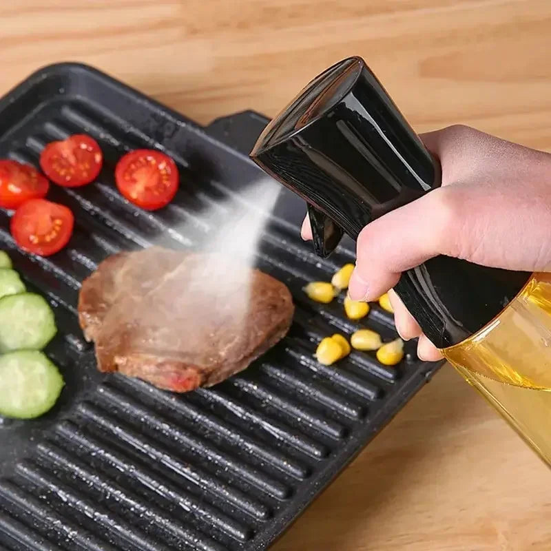 Rociador de Aceite para Cocinar de 200 ml - Dispensador de Aceite de Oliva en Aerosol - Botella Reutilizable de Grado Alimenticio para Aceite y Vinagre