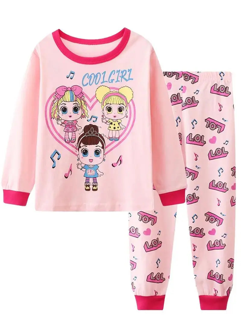 Conjunto de pijama con estampado de dinosaurio para niños, 2 piezas, informal