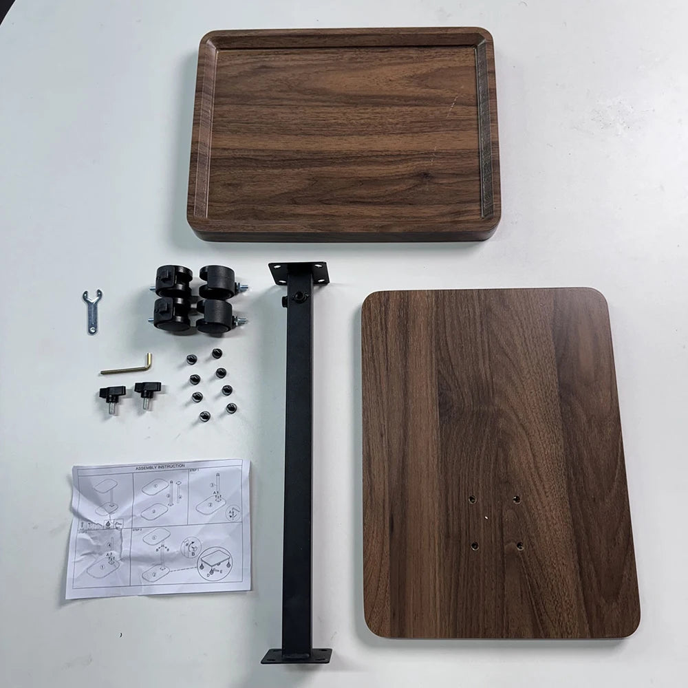 Carro rodante ajustable, mesita de noche, escritorio para ordenador portátil, cama médica para el hogar, bandeja de comida 360 °   Mesa giratoria para sofá y oficina en casa