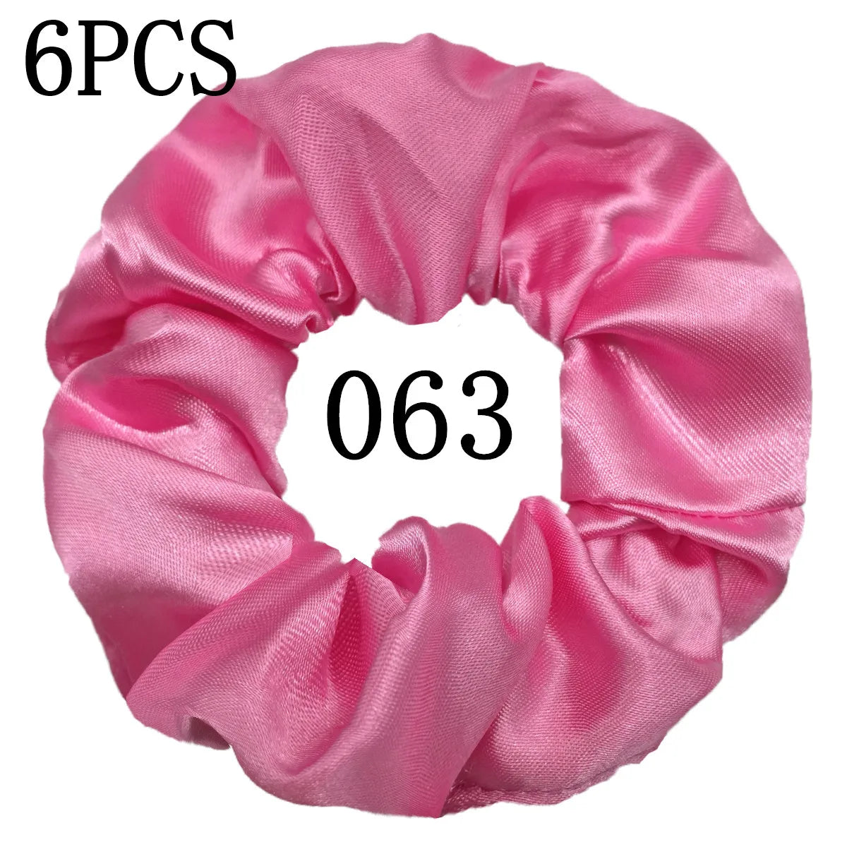 6 unids/lote, bandas para el pelo, lazos, cuerdas, soporte para cola de caballo para mujeres o niñas, accesorios, tocados de satén, Color sólido 100