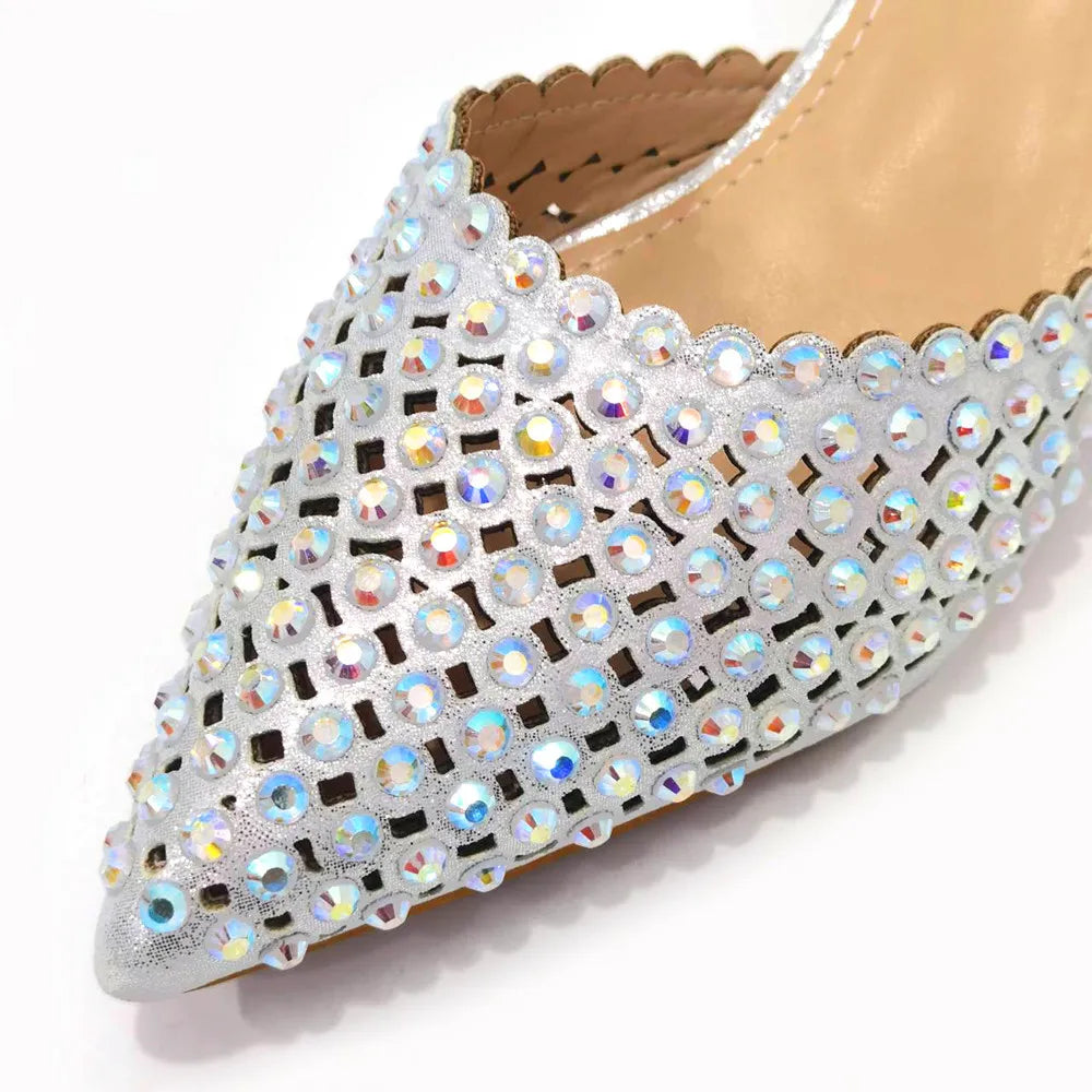 Sandalias con fondo de Muffin decoradas con cuentas para mujer, zapatos y bolso cómodos y versátiles, elegantes, a la moda, verano, 2023