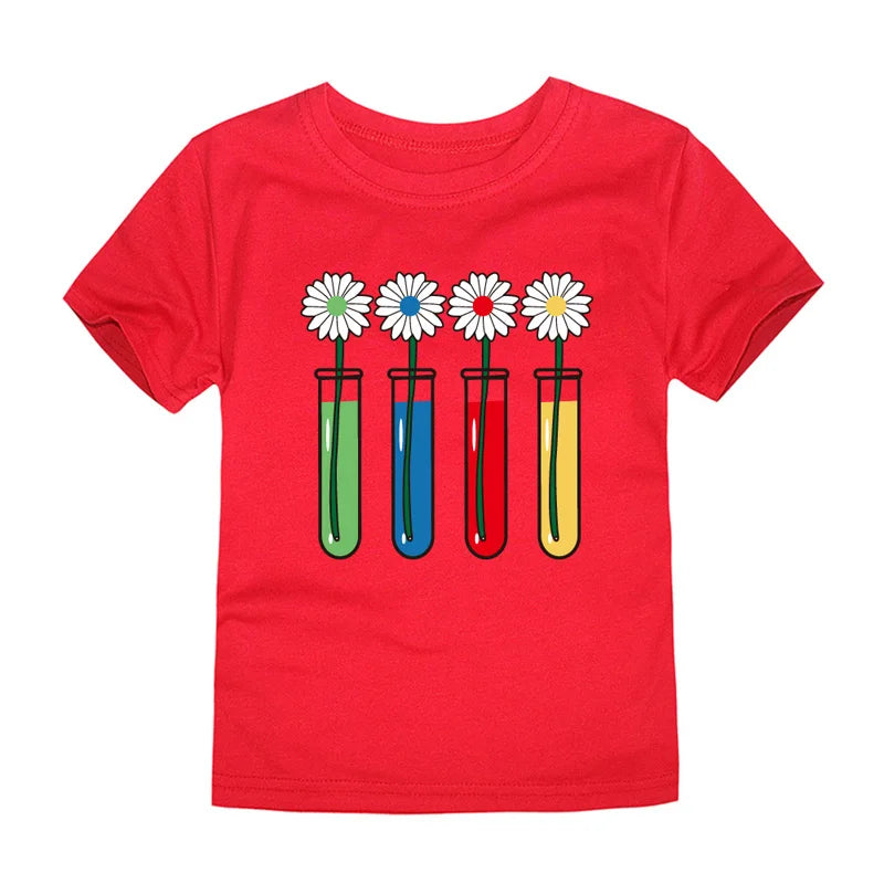 Camisetas con dibujos de arcoíris para niñas, ropa 2024 de algodón para verano, 2 a 3, 4, 5, 6, 7, 8, 9, 10, 11, 12, 13, 14 años, 100%