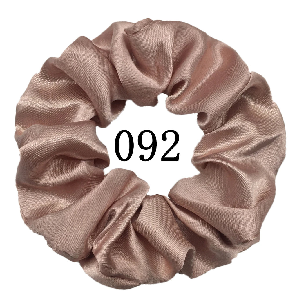 6 unids/lote, bandas para el pelo, lazos, cuerdas, soporte para cola de caballo para mujeres o niñas, accesorios, tocados de satén, Color sólido 100