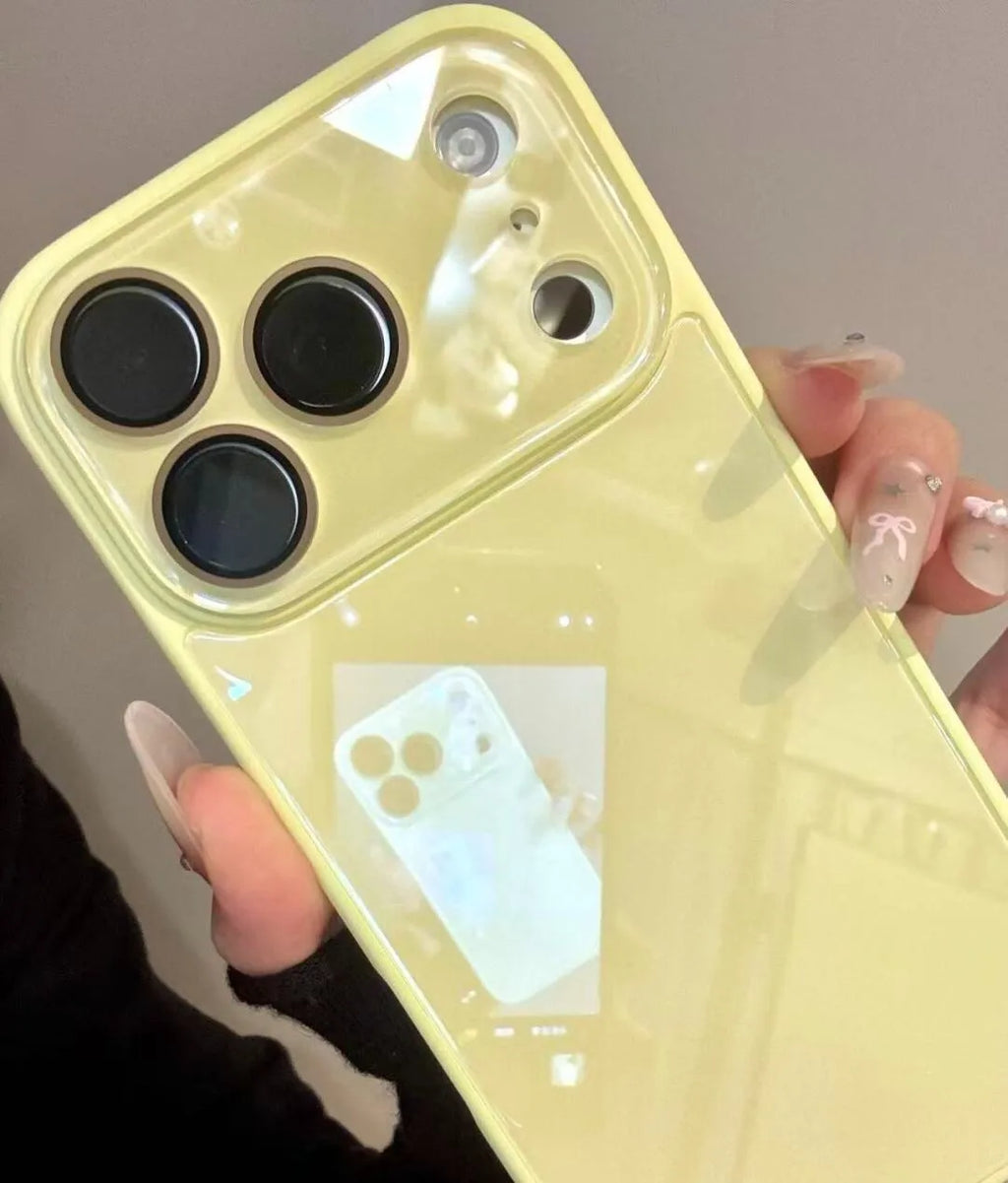 Funda protectora de cámara de vidrio templado de Color caramelo de lujo para iPhone 17 16 15 14 13 12 Pro Max cubierta trasera dura de parachoques a prueba de golpes