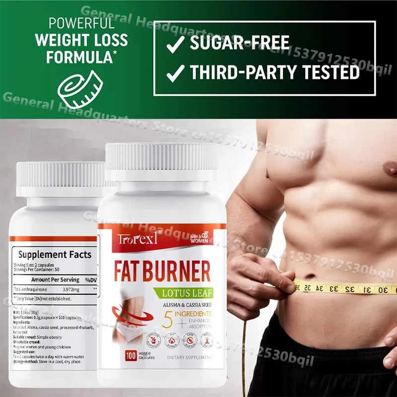Cápsulas Dietéticas Saludables Unisex, 5 Ingredientes Naturales que Promueven el Metabolismo y Aumentan la Saciedad