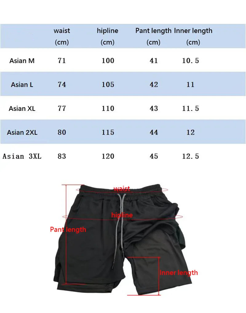 Pantalones cortos de compresión para hombre, pantalones cortos deportivos de entrenamiento para correr, gimnasio de verano, pantalones cortos transpirables de secado rápido de malla dos en uno