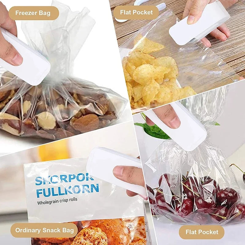 Mini máquina de sellado de bolsas Hea, sellador de paquetes, bolsas de plástico térmico para alimentos