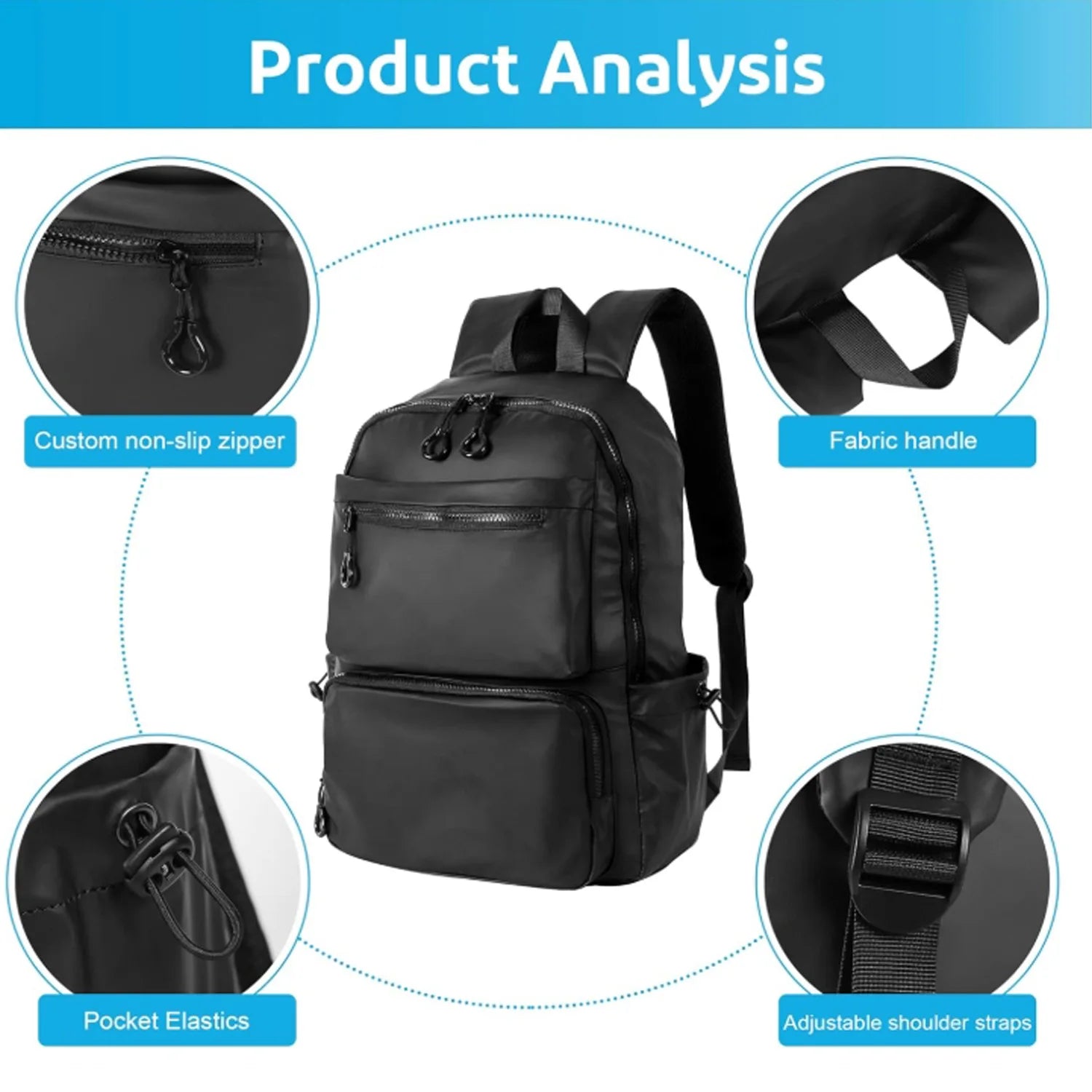 Mochila para ordenador de 14 pulgadas, mochila sencilla y duradera de gran capacidad para hombre, mochila de viaje ligera para hombre, mochila escolar para estudiantes