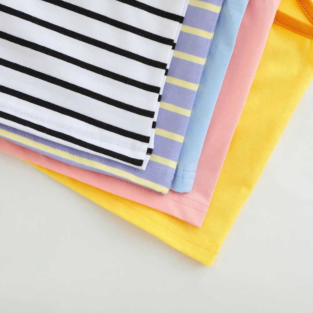Ropa de verano para niños, camiseta sin mangas bonita de dibujos animados para niñas, chaleco informal coreano, camiseta bonita y dulce, disfraz para niñas 2024