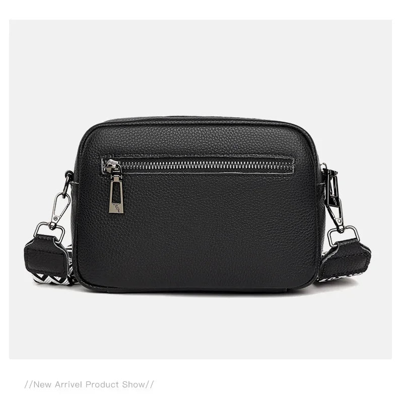 Bolso cruzado para mujer, diseño de moda espacial múltiple, gran capacidad, Material PU, bolso de hombro ligero