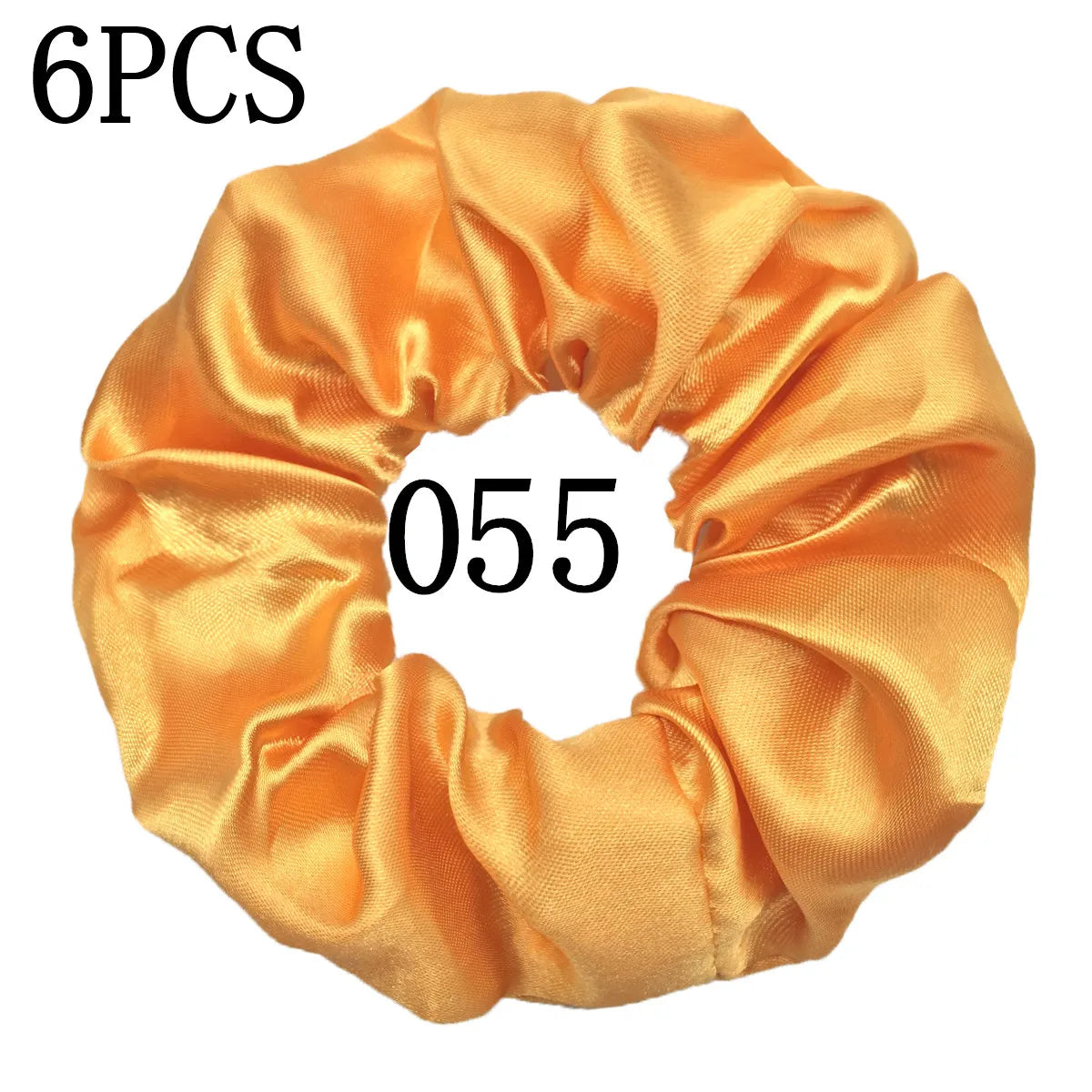 6 unids/lote, bandas para el pelo, lazos, cuerdas, soporte para cola de caballo para mujeres o niñas, accesorios, tocados de satén, Color sólido 100