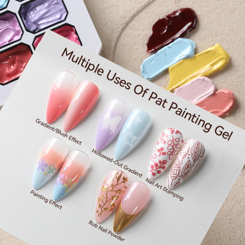 UR SUGAR 9 colores Pat pintura Gel uñas 4 en 1 semipermanente remojo uñas LED UV usadas para patrón de estampado degradado
