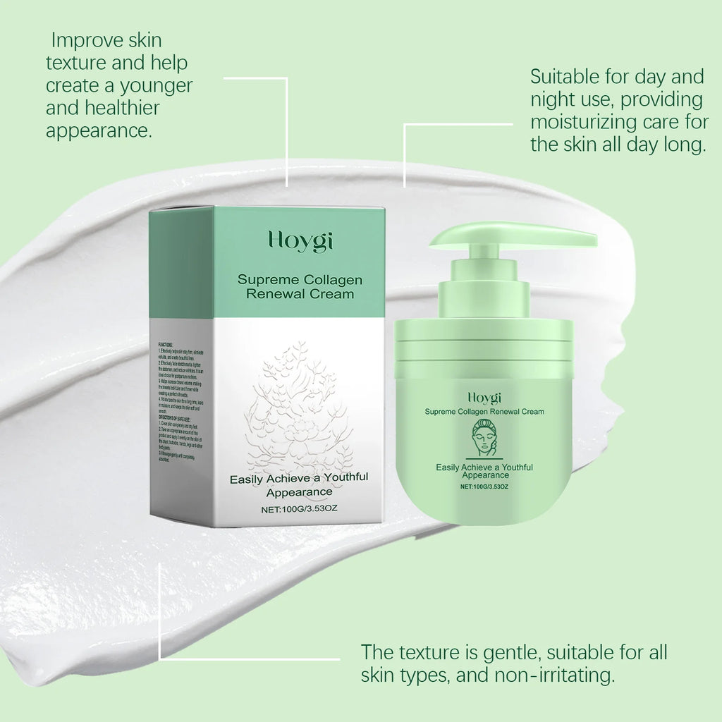 Loción corporal de colágeno Hoygi para piel seca, crema reafirmante hidratante con niacinamida, piel suave, hidratante diario para mujeres, 100g