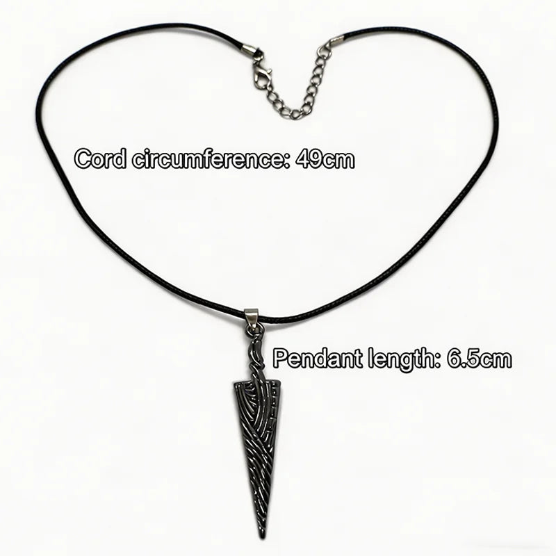 Juego de 2 llaveros y collares de Hollow Knight con colgante de hueso, cadena de cuerda negra, para hombres y mujeres, coleccionable para fans del juego