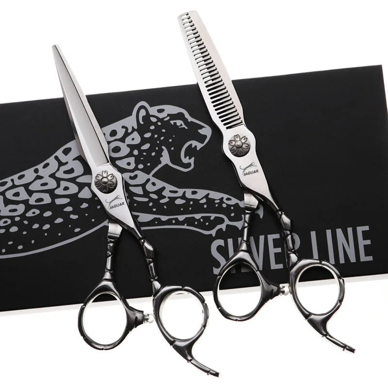 Juego de tijeras de peluquería profesionales de 6 pulgadas, tijeras de peluquero de corte + adelgazamiento, tijeras de pelo con personalidad de alta calidad, 30 dientes