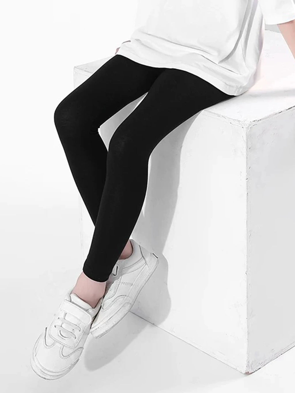 Pantalones para Niña, Leggings Elásticos Suaves, Color Caramelo, Pantalones Ajustados para Niñas, Pantalones de Color Sólido para Niñas de 2 a 12 Años, Uso Diario
