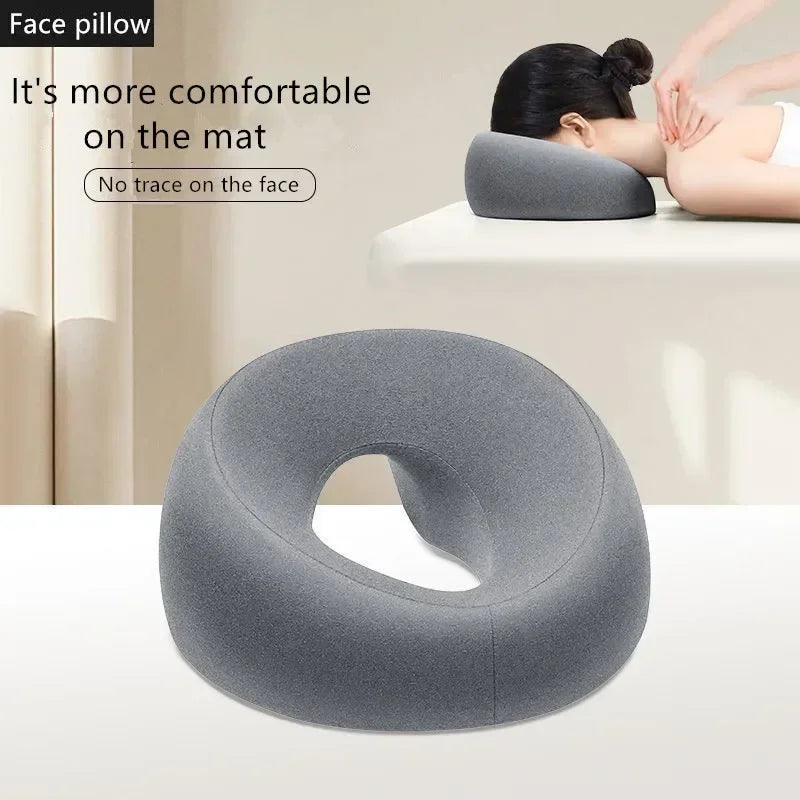 Almohada para la cara hacia abajo, almohada para la siesta de escritorio, comodidad de descanso propensa, espuma viscoelástica, ergonómica, reposacabezas de masaje para el hogar para salón de belleza