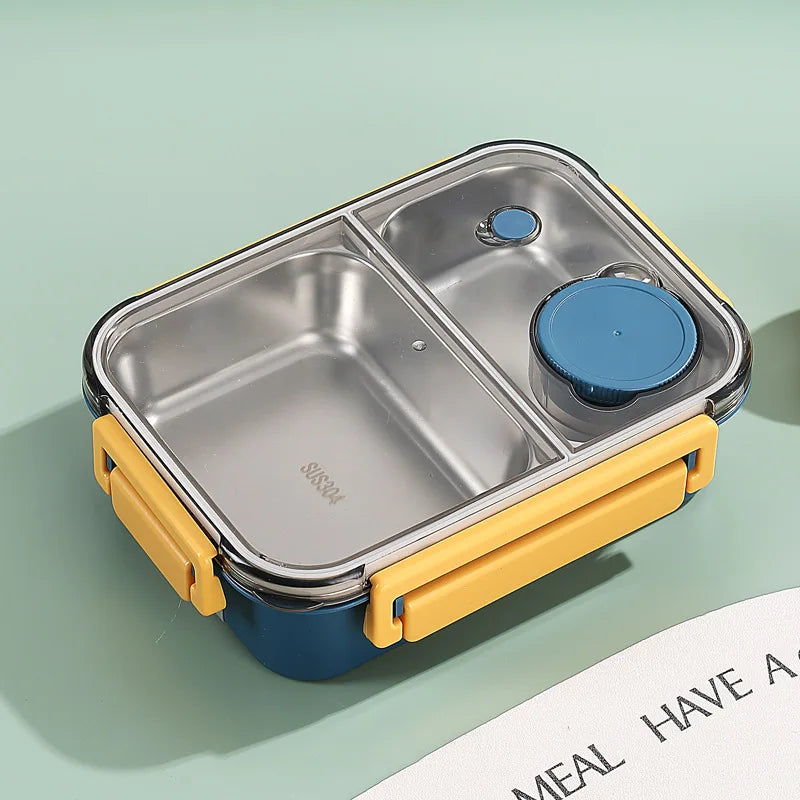 Fiambreras portátiles de 850ml para niños y adultos, caja Bento para sopa térmica, contenedor de almacenamiento de alimentos con calefacción aislada de acero inoxidable