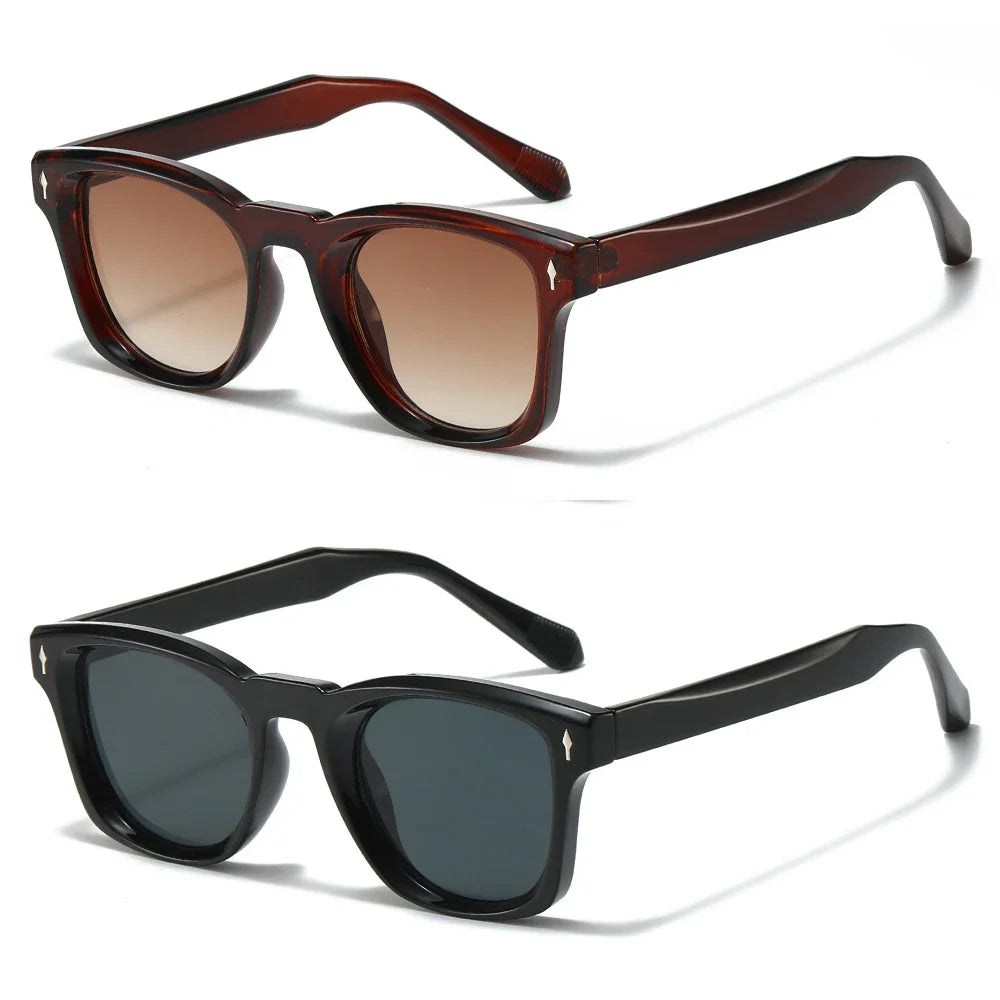 2025 Nuevas gafas de sol cuadradas para hombres Arrove Docration Fashion Simplify Gafas de sol unisex UV400 Adecuado para una escena versátil