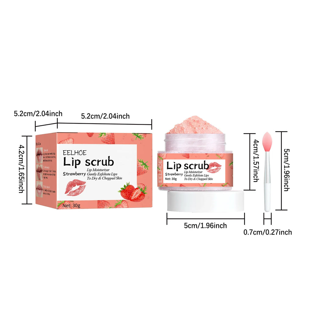 EELHOE exfoliante de labios rosa, eliminación de piel muerta, aclaramiento de líneas de labios, maquillaje hidratante antisequedad, productos para el cuidado de los labios