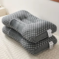 Almohada Cervical Ergonómica para Todas las Estaciones, 2 Piezas, Ajustable, con Soporte Cervical y Masaje, Cómoda para Dormir en Casa